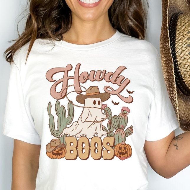 Western Country Cowgirl Howdy Boos Funny Halloween T-Shirt (Creator Uploaded)