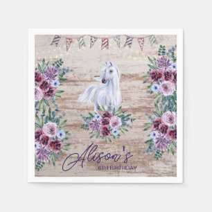 Western Country Cowgirl Rodeo Birthday  Napkin