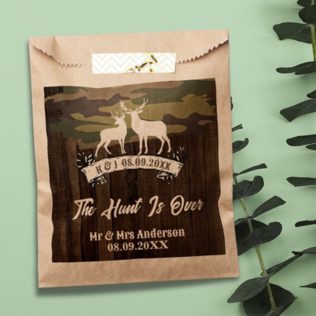 Western Country Deer The Hunt Is Over Wedding  Favour Bag (Western Country Deer The Hunt Is Over Wedding Favor Bag)
