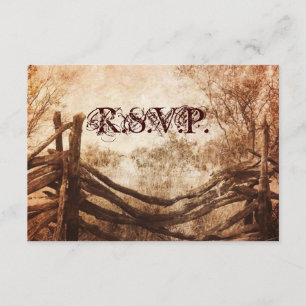 western country farm wedding RSVP response