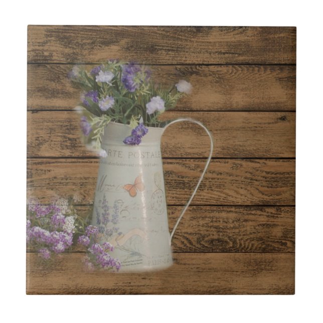 western country lavender rustic barn wood tile (Front)