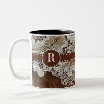Western Country Leather n Lace Initial Name