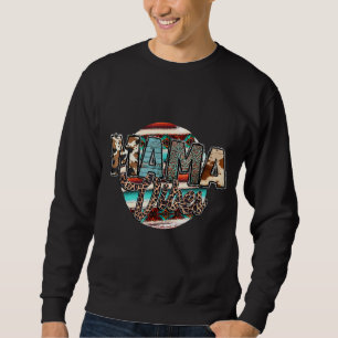 Western Country Leopard Serape Mama Vibe Sweatshirt