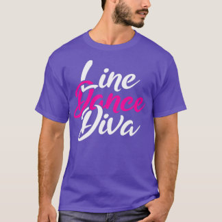 Western Country Line Dancing Diva Women Gift Line  T-Shirt