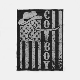 Western Country Men Teen Boy Kid Rodeo Southern Re Fleece Blanket