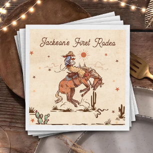Western Country Rodeo Cowboy Birthday Paper Plates Napkin