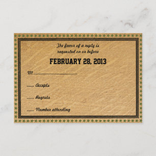 Western Country Rodeo Wedding RSVP Cards