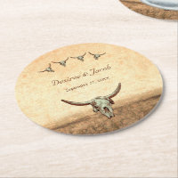 Western Country Rustic Wedding Cow Bull Skull