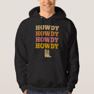 Western Country Southern Girl  Vintage Howdy Rodeo Hoodie