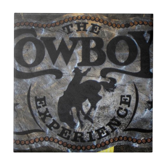 western country Stampede Horse cowboy rodeo Ceramic Tile (Front)