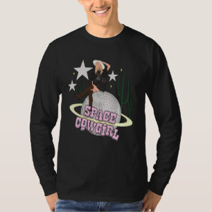 Western Country Texas Cactus Rodeo Horse Girl Spac T-Shirt