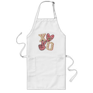 Western Country Xoxo Hugs and Kisses Long Apron