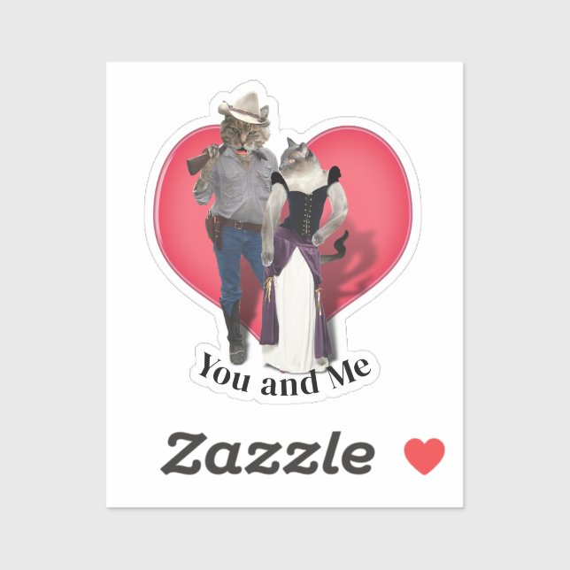 Western Couple Cowboy Cat (Sheet)