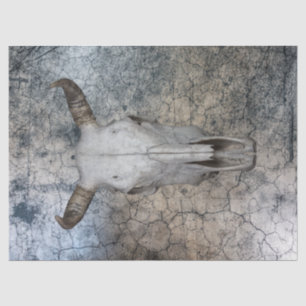Western Cow Cattle Skull Decoupage Tissue Paper