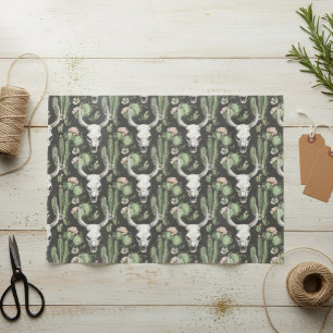Western Cow Skull and cactus Tissue Paper