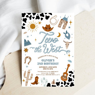 Western Cowboy 2nd Birthday Invitation