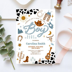 Western Cowboy Baby Shower Invitation