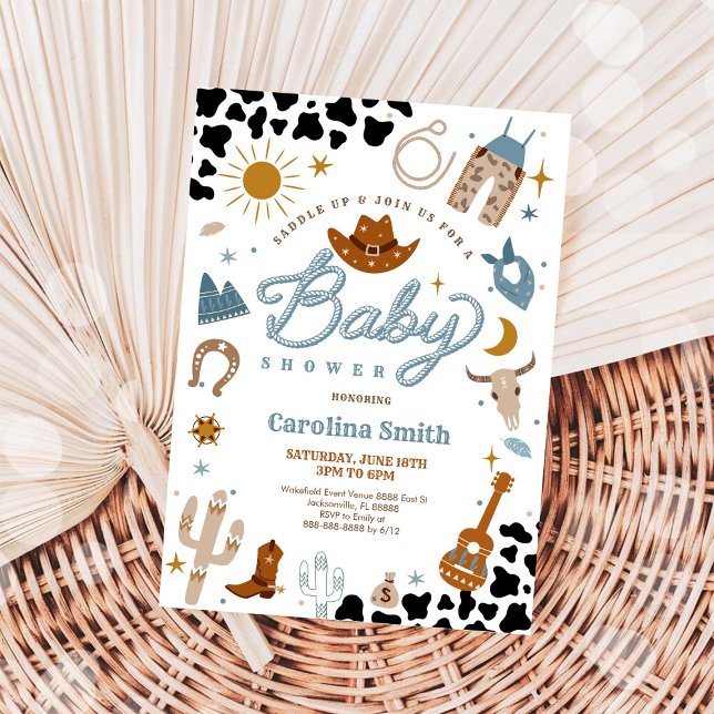Western Cowboy Baby Shower Invitation (Creator Uploaded)