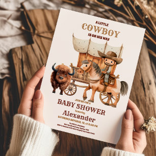 Western Cowboy Baby Shower Invitation