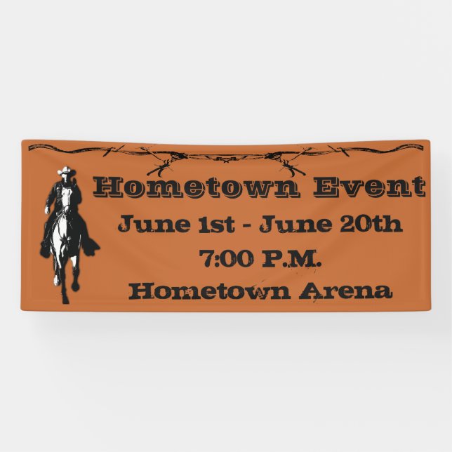 Western Cowboy Banner (Horizontal)