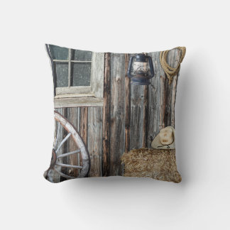 Western Cowboy Barn Pillow