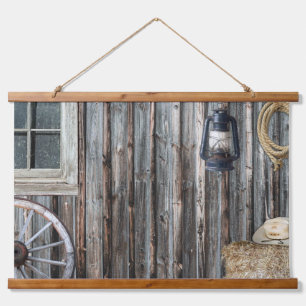Western Cowboy Barn Tapestry