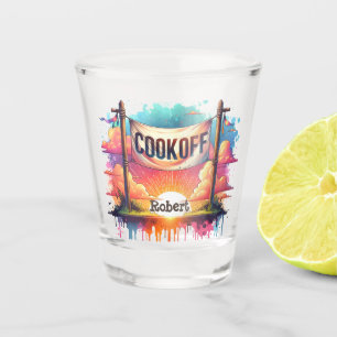 Western Cowboy BBQ Cookoff Custom Shot Glass