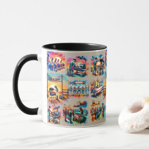 Western Cowboy BBQ Cookoff Scenes 1 Mug