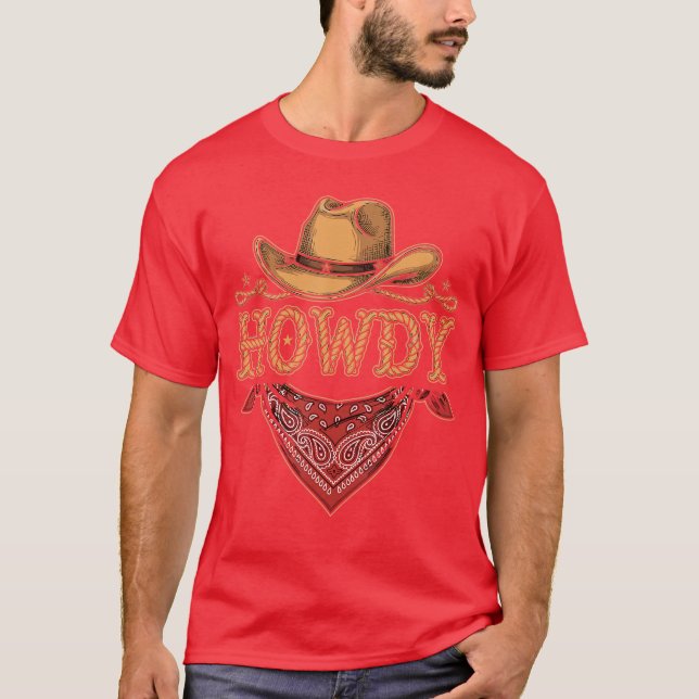 Western Cowboy Birthday Howdy Party Cowboy friends T-Shirt (Front)