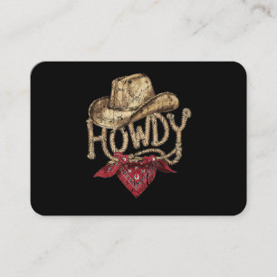 Western Cowboy Birthday Party Business Card