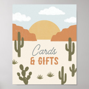 Western Cowboy Birthday Party Cards and Gifts Sign