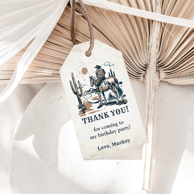  Western Cowboy Birthday Party  Gift Tags (Creator Uploaded)