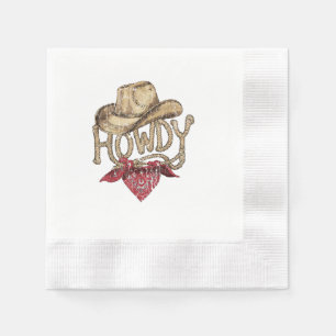 Western Cowboy Birthday Party  Napkin