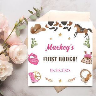 Western Cowboy Birthday Party Napkin