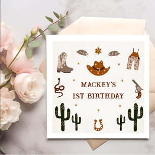 Western Cowboy Birthday Party Napkin