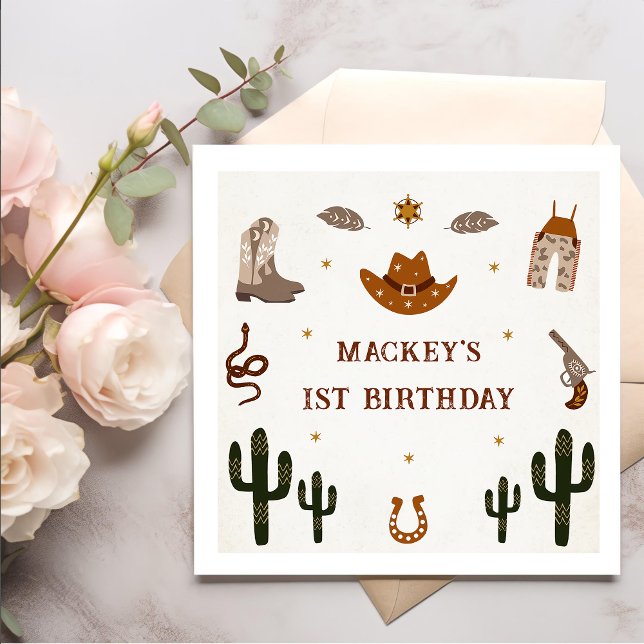 Western Cowboy Birthday Party  Napkin (Creator Uploaded)