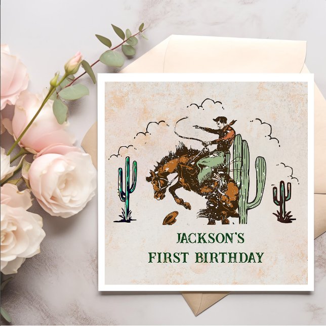 Western Cowboy Birthday Party Napkins (Creator Uploaded)