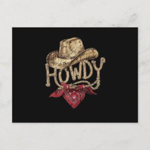 Western Cowboy Birthday Party Postcard