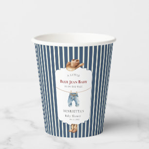 Western Cowboy Blue Jean Baby Shower Paper Cups