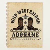 Western Cowboy Boots ADD NAME Sheriff Spurs Saloon