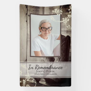 Western Cowboy Boots Celebration of Life Funeral Banner