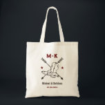 Western Cowboy Boots Monogram Boho Country Wedding Tote Bag<br><div class="desc">Personalised wedding favour with old western cowboy theme. Decorated with cowboy boots and vintage western font. Text and colour are editable using the Design Tool to fit your occasion. Perfect for country wedding, rustic ranch wedding or barn wedding. Get this customise item for your wedding party, bachelorette party, bachelor party,...</div>