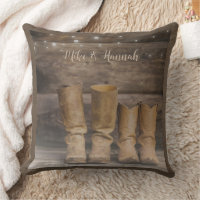 Western Cowboy Boots Rustic Barn Monogram