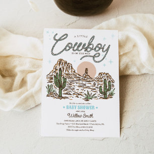 Western Cowboy Boy Baby Shower Invitation