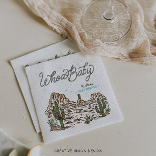 Western Cowboy Boy Baby Shower Napkin