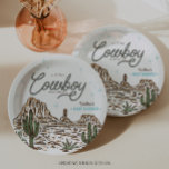 Western Cowboy Boy Baby Shower Paper Plate<br><div class="desc">Get ready to saddle up for a rootin'-tootin' cowboy baby shower that captures the spirit of the Wild West! This charming design features a playful rope font that weaves its way through hand-illustrated scenes of rodeos and cowboys, complete with galloping horses and desert landscapes. Perfect for any boy's baby shower,...</div>