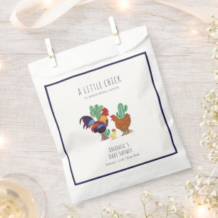 Western Cowboy Cactus Rooster Chicken Baby Shower Favour Bag