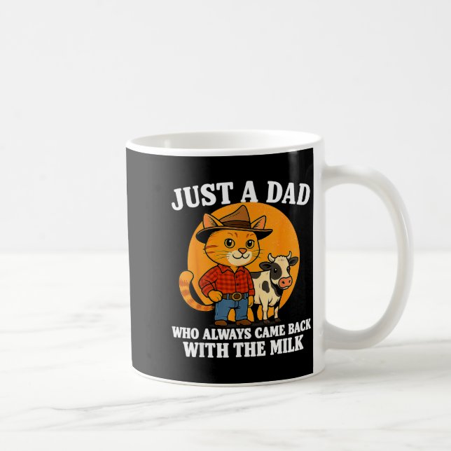 Western Cowboy Cat Just A Dad Who Came Back With M Coffee Mug (Right)