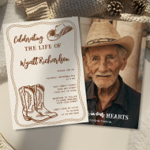 Western Cowboy Celebration of Life Funeral Photo