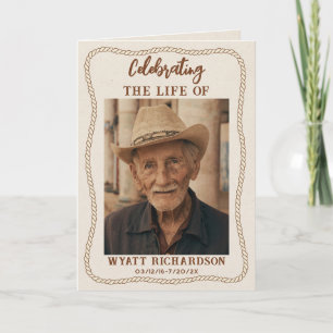 Western Cowboy Celebration of Life Funeral Program